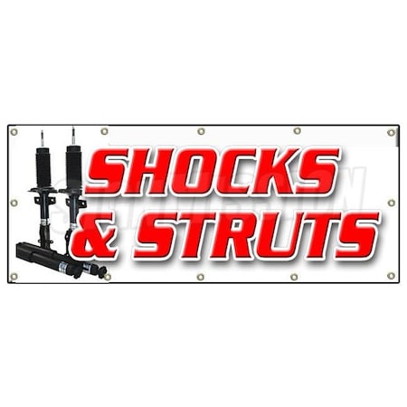 Signmission SHOCKS AND STRUTS BANNER SIGN car brake auto repair mechanic car B-120 Shocks and Struts